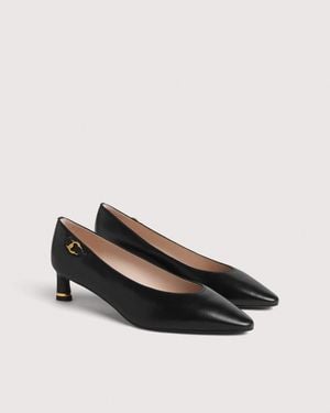 Coccinelle Smooth Leather Court Shoes C-Look - Black