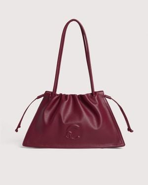 Coccinelle Smooth Leather Shoulder Bag Dulse Medium - Purple