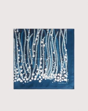 Coccinelle Silk Foulard Algae - Blue