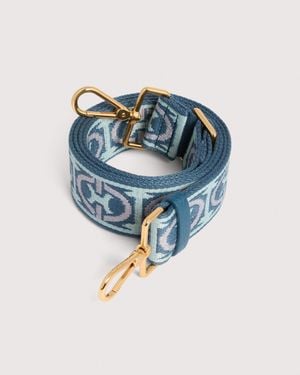 Coccinelle Jacquard Fabric Shoulder Strap Monogram - Blue