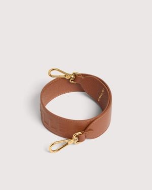 Coccinelle Umhängetasche Aus Genarbtem Leder Myrtha Maxi Logo - Weiß