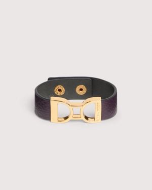 Coccinelle Grained Leather Bracelet Arlettis Ribbon - Multicolor