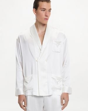 RS23-RTW-JK08M-0002-GILBERT JACKET SILK SATIN WHITE Gilbert Jacket - White