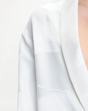 SS24-RTW-JK08M-0014-LAZARUS JACKET MONOGRAME JACQUARD IVORY Lazarus Jacket Ivory - White