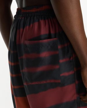 RS24-RTW-SH05M-0002-MARIUS SHORTS PRINTED SILK TWILL RAINBOW CROC Marius Shorts - Black