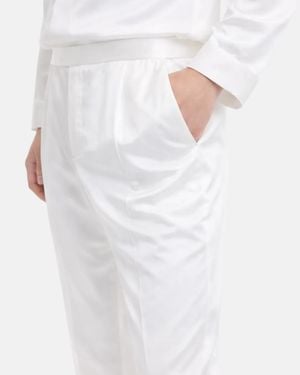RS23-RTW-TR04M-0003-GILBERT TROUSERS SILK SATIN WHITE Gilbert Trousers - White