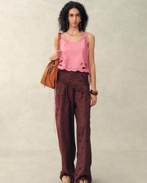 Fabrique Matthias Eyelet Tie Tank - Pink