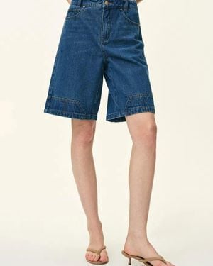 Fabrique Yvonne Carpenter Denim Shorts - Blue