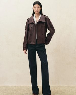 Fabrique Hélène Textured Stand Collar Jacket - Natural