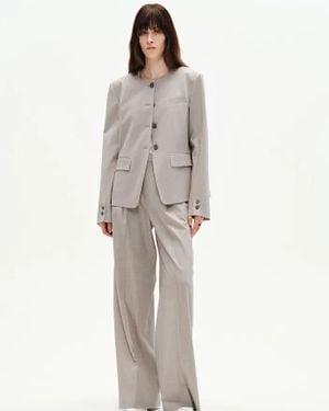 Fabrique Aki Round Neck Suit Blazer - Multicolour