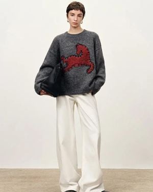 Fabrique Quella Pony Drop Shoulder Sweater - Multicolor