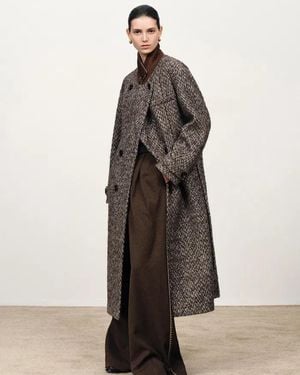 Fabrique Audrey Plaid Wool Coat - Multicolor