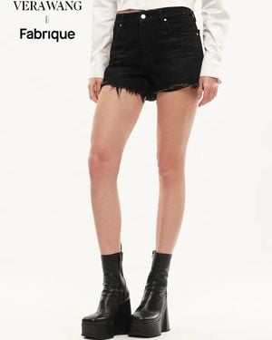 Fabrique Rebel Washed Jeans Shorts - Black