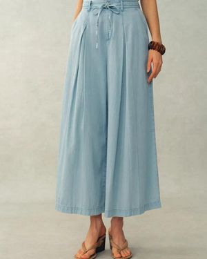 Fabrique Ivy Elasticated Waist Wide-Leg Jeans - Blue