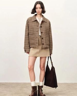 Fabrique Rowan Two Tone Reversible Jacket - Natural