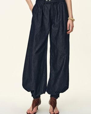 Fabrique Bonnie Handwork Pleats Balloon Jeans - Blue