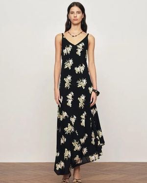 Fabrique Soleil Floral Sleeveless Dress - Black