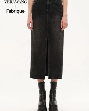 Fabrique Tenebrae Midi Slit Skirt - Black
