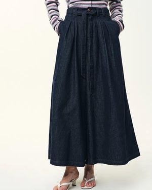 Fabrique Mathilde Waist Tie Skirt-Style Pants - Blue