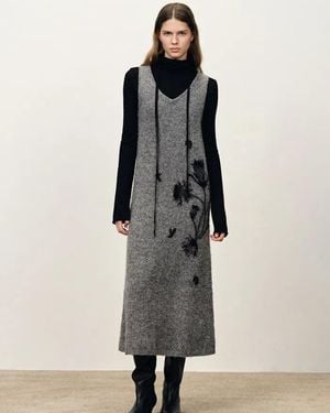 Fabrique Tania Intarsia Sleeveless Dress - Natural