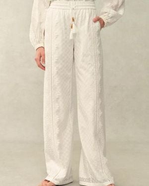 Fabrique Ava Floral Drawstring Pants - Natural