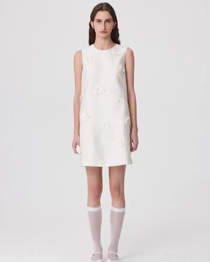 Fabrique Luminere Floral Embellished Dress - White