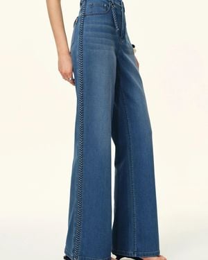 Fabrique Billie Hand Braided Straight Leg Jeans - Blue