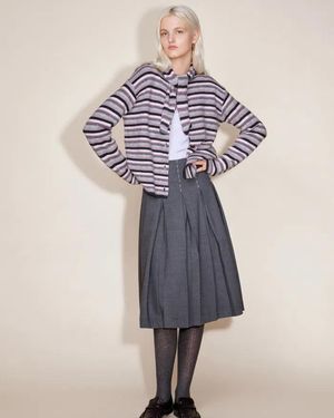 Fabrique Loli Colourful Striped Knit Cardigan - Multicolour