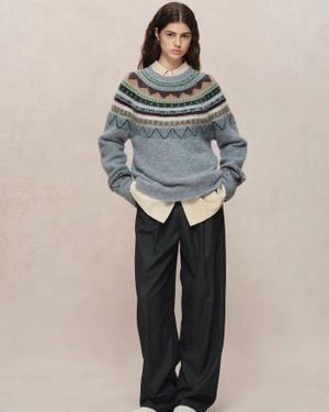 Fabrique Islay 13 Colours Fair Isle Pullover Jumper - Multicolour