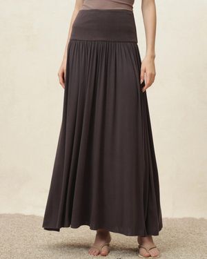 Fabrique Nemesis Drapy Ruched Skirt - Black