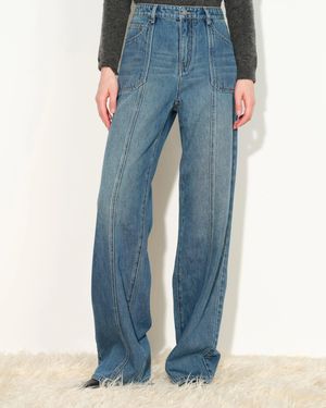 Fabrique Thelma Utility Wide Leg Jeans - Blue
