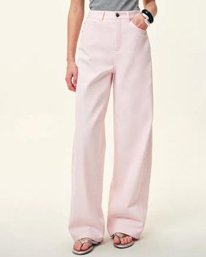 Fabrique Sunset Soft Barrel Leg Jeans - Pink