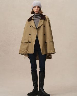 Fabrique Cassian Short Trench Coat - Natural
