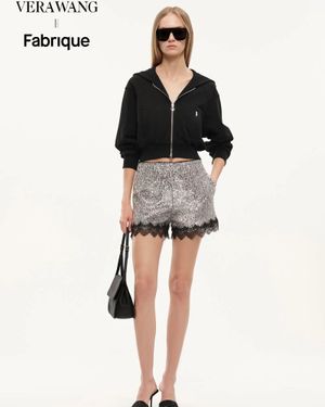 Fabrique Illusion-S Crop Hoodie - Black
