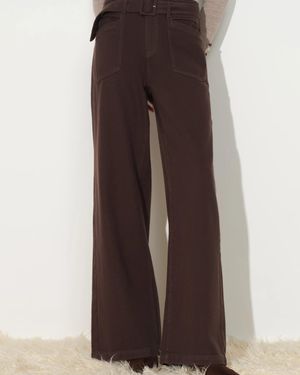 Fabrique Morgan Belted Utility Jeans - Brown