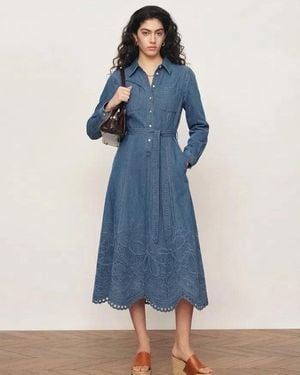 Fabrique Eleanor Denim Shirt Dress - Blue