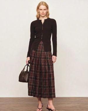 Fabrique Kaia Hand Sewn Buttons Fitted Top - Black