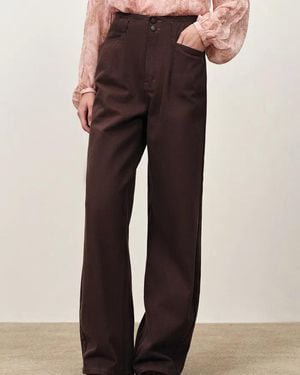 Fabrique Soft Sculpture Contrast Stitch Curved Seam Jeans - Multicolour