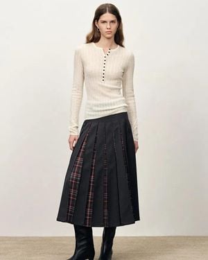 Fabrique Issac Lightweight Long Sleeve Sweater - White