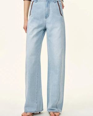 Fabrique Luna Patchwork Soft Barrel Leg Jeans - Blue