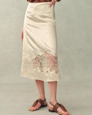 Fabrique Aurelia Laced Cutout Skirt - Natural