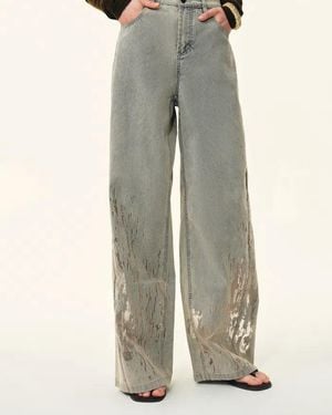Fabrique Thalia Devoré Jeans - Gray