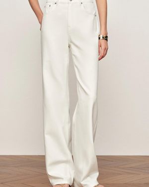 Fabrique Alma Barrel Straight Leg Jeans - Natural