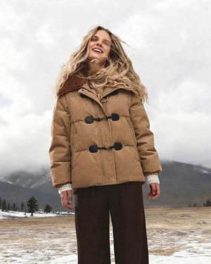 Fabrique Emma Detachable Down Jacket - Brown