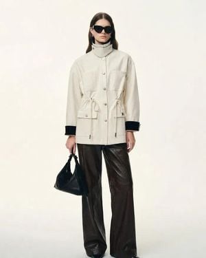 Fabrique Amy Drawstring Waist Cowboy Jacket - Natural