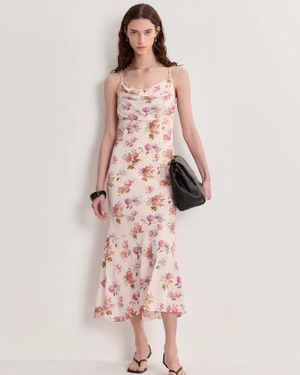 Fabrique Rosalba Woven Halter Neck Dress - Pink