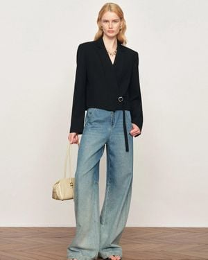 Fabrique Olivia Signature Hand Stitch Blazer - Blue