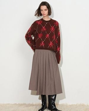 Fabrique Bette Hand Sewn Crewneck Jumper - Red