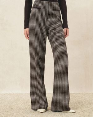 Fabrique Shot Plaid Wide Leg Pants - Multicolor