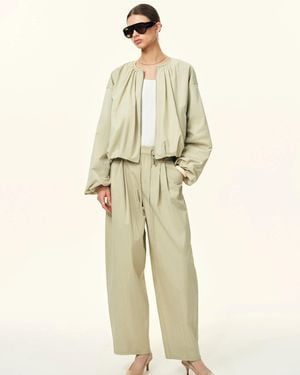 Fabrique Sana Parachute Bomber Jacket And Trousers Matching Set - Natural